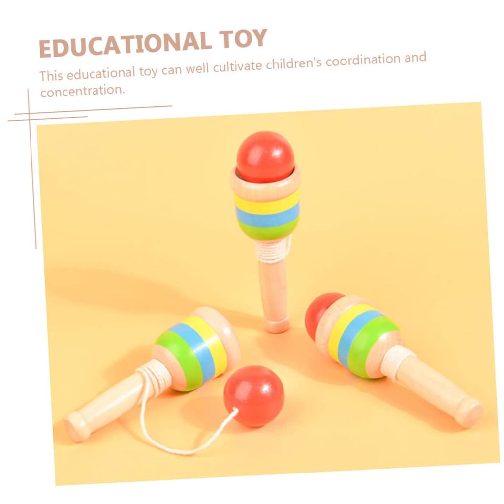 SAFIGLE Set of 2 Wooden X X Kids Skill Kids Kendama Cup Preschool Birthday Gift for Cup and Ball Versatile and Convenient Design Kendama, 12.8 3.7