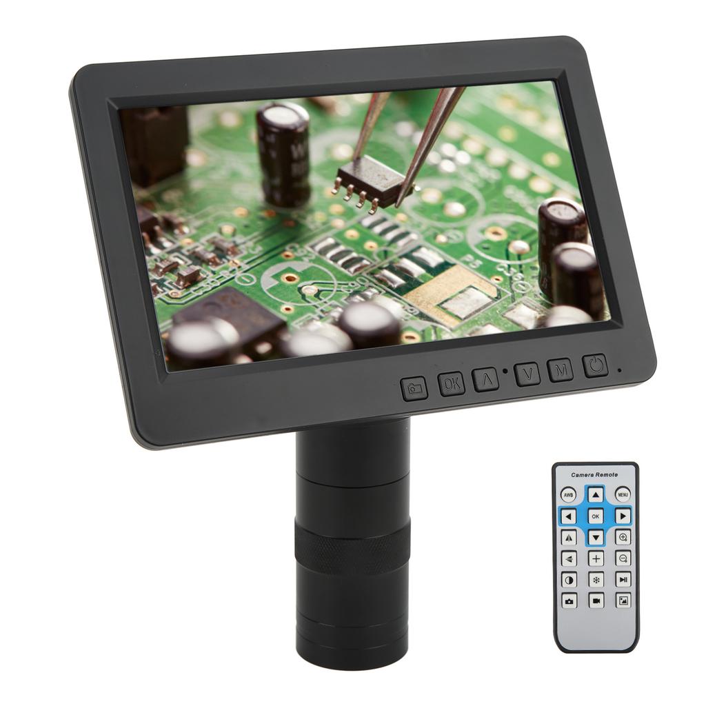 7in LCD HD Video Microscope with 150X C Bracket Camera Professional Maintenance Tool