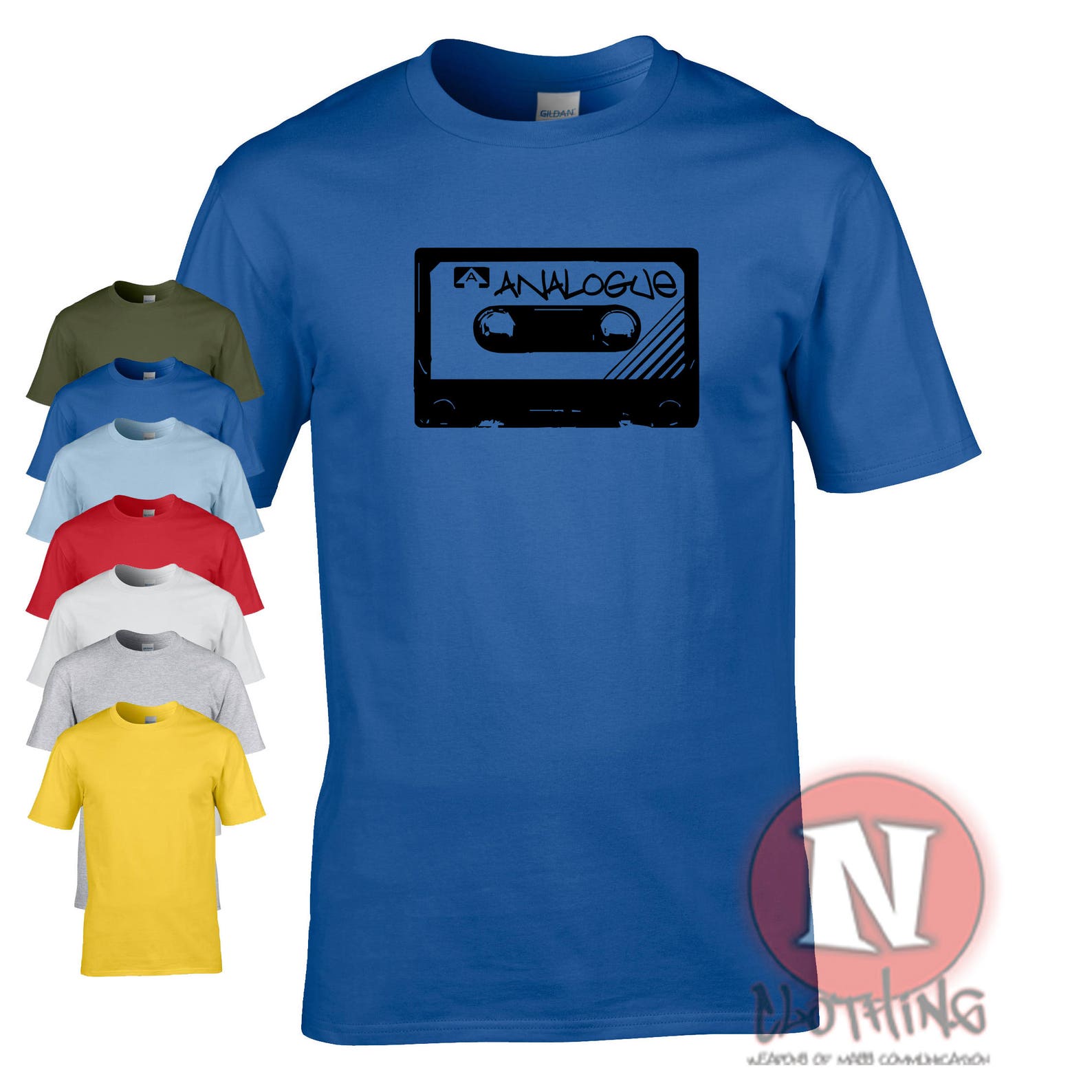 Analogue cassette retro style T-Shirt. For those that remember...the mighty cassette. 2XL