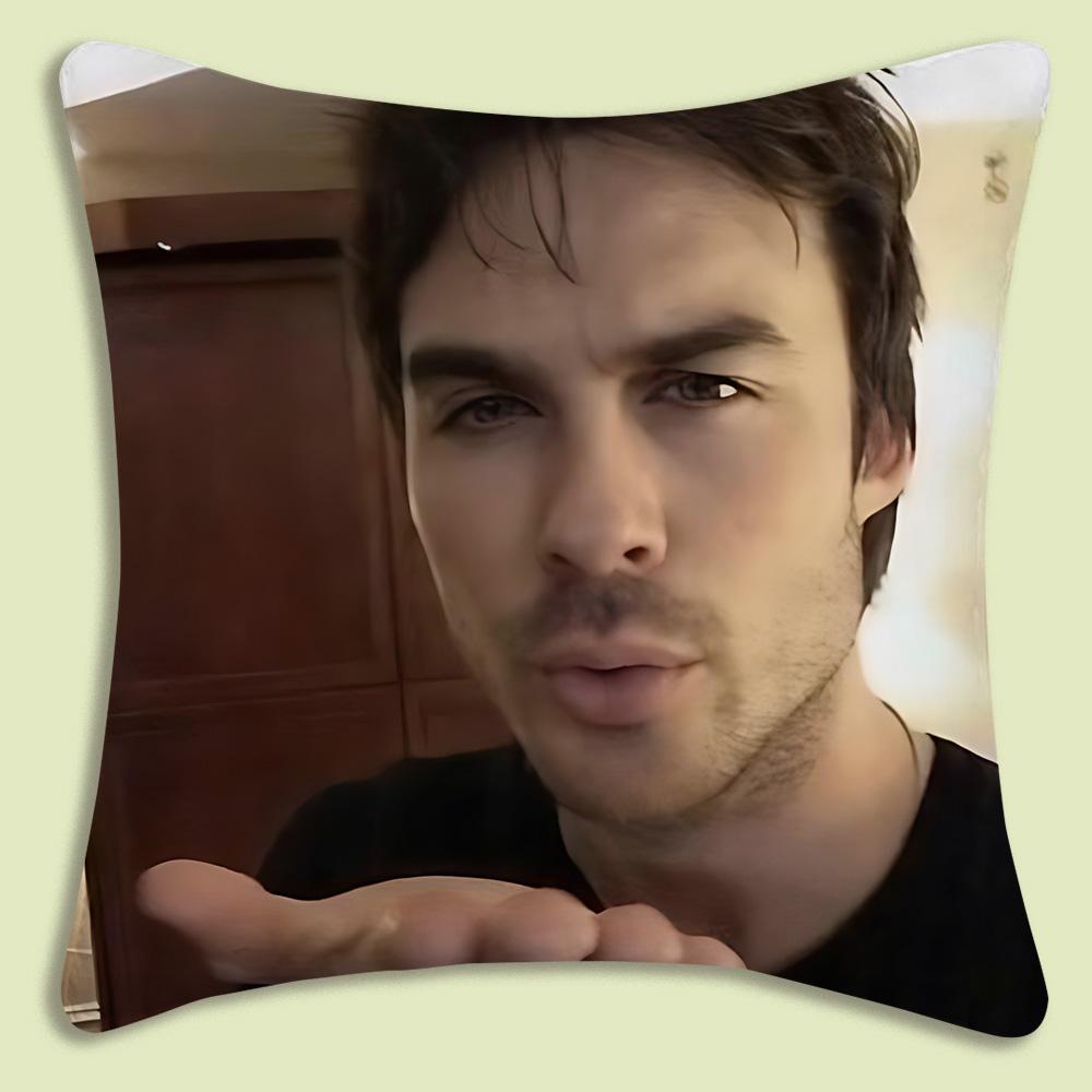 1pc Damon Salvatore Pillow Set Vampire Diaries Pillowcase Sofa Decoration Home Double Sided Printed Cute Cushion Cover