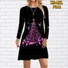 Women Casual Dress Star Christmas Tree Print Dresses For Women O-neck Short Sleeve Dress Plus Size