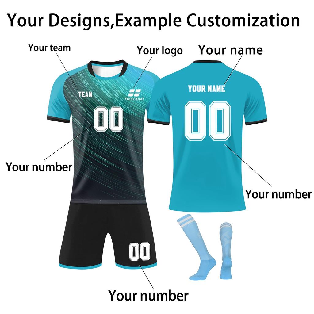 Personalizovaná sada košil Pánská Dívčí s číslem jména Vlastní fotbalové dresy pro chlapce tréninkový oblek