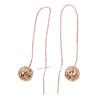 Exquisite Purple Gold Russian Hollow Ball Earphone Antique Rose Gold Car Flower Beads Long Earphone Jewelry