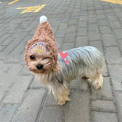 Pet Cat Hat Fastener Tape Fixing Adjustable Soft Warm Adorable Comfortable To Wear Plush Pet Headband