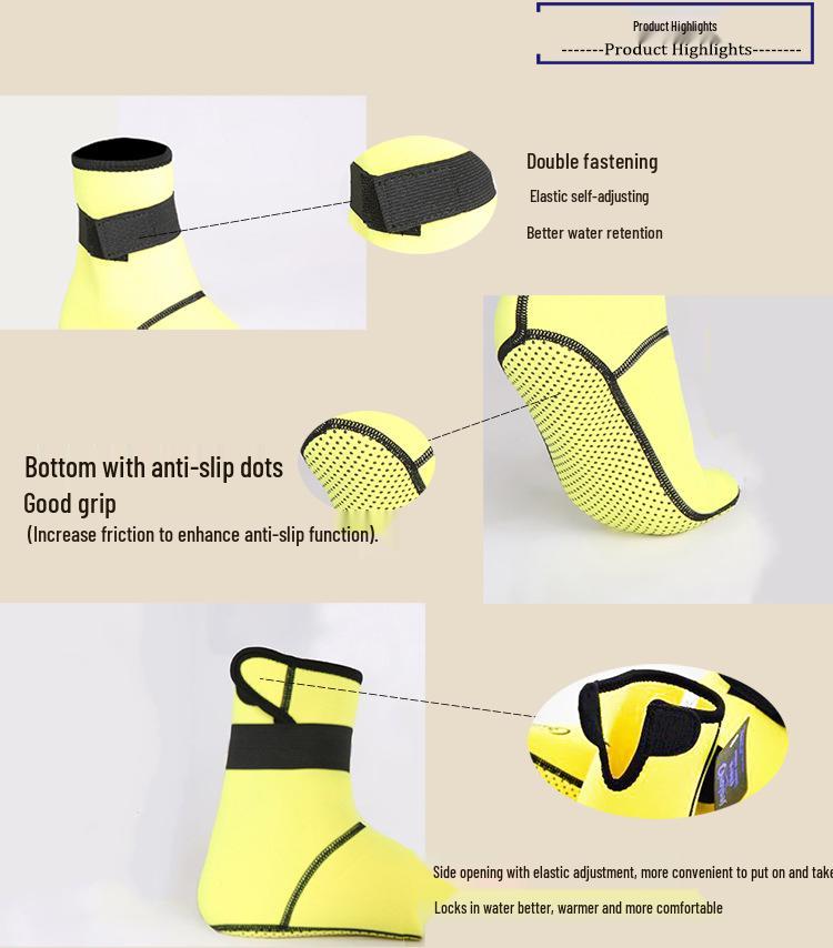 Thickened Non-Slip Snorkeling and Diving Socks with Side Opening - DS-102