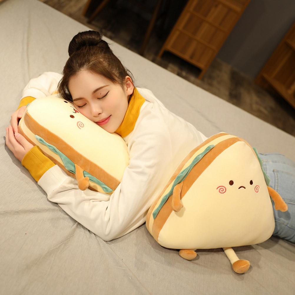 Simulation Food Sandwich Cake Plush Toy Cute Bread Stuffed Doll Soft Pillow Sofa Bed Cushion