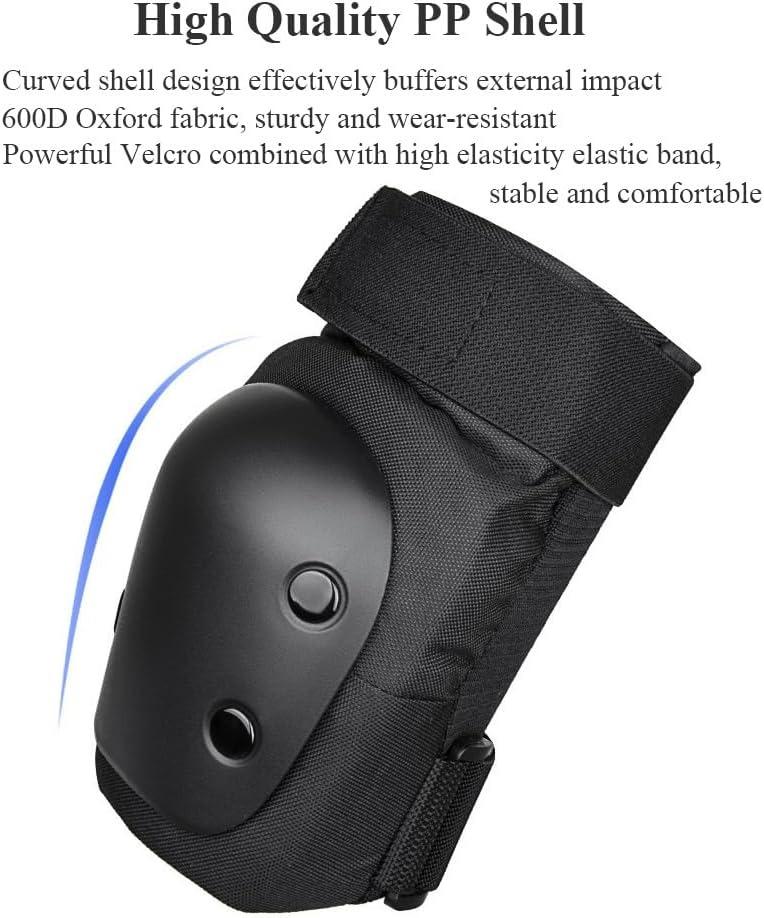 Knee Pads Elbow Pads Wrist Guards Fit For Adult Youth 6 In 1 Protective Gear Set Fit For Skateboarding Biking Roller Skating Cycling Out