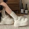 Scarpe da ginnastica con suola spessa, stile casual da accademia, per primavera ed estate, pane, testa grande