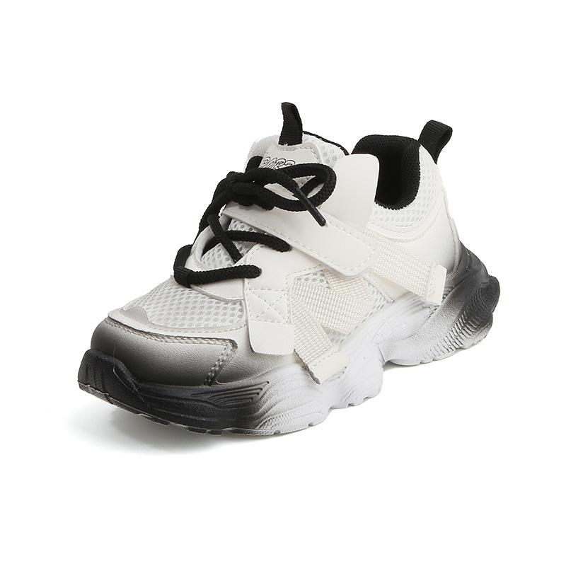 

Fashion Retro Girls Sneakers 2025 Spring New Style Girls Casual Shoes Soft Soled Boys Shoe Simple Anti Slip Kids Mesh Shoes 24insole16cm бежевый