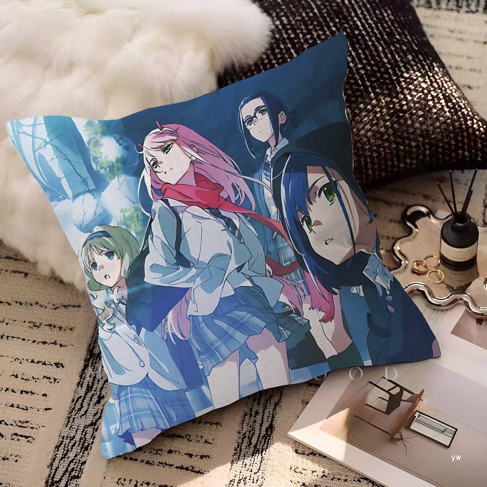 Darling In The Franxx Cartoon Pillow Cover For Bedroom Room And Living Room Sofa Decorative Cushion Cover