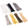 200pcs/bag 16 20 25 30 35 40 45 50mm Eye Head Pins Classic 7 Colors Plated Eye Pins For Jewelry Findings Making DIY Supplies