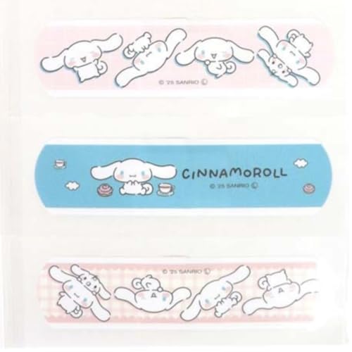 General Medical Device First-Aid Bandages, Cinnamoroll Cute, 18 Bandages (6 Designs X 3 Sheets), Standard Size, 19 X 72mm, Made In Japan, Character Ba