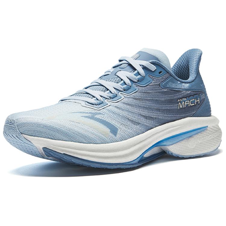 Anta Mach 4.0 Paris Eco-Friendly Nitrogen Technology Cushioning Professional Racing Training Low-Top Running Shoes Men Running Shoes Blue 112435593S-1