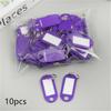 10pcs/Set Multicolor Plastic Number Keychain Labels Numbered Name Baggage Luggage ID Tags Pendant With Key Ring for Women Men