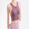 Tangjun Women's Zipper Sports Bra