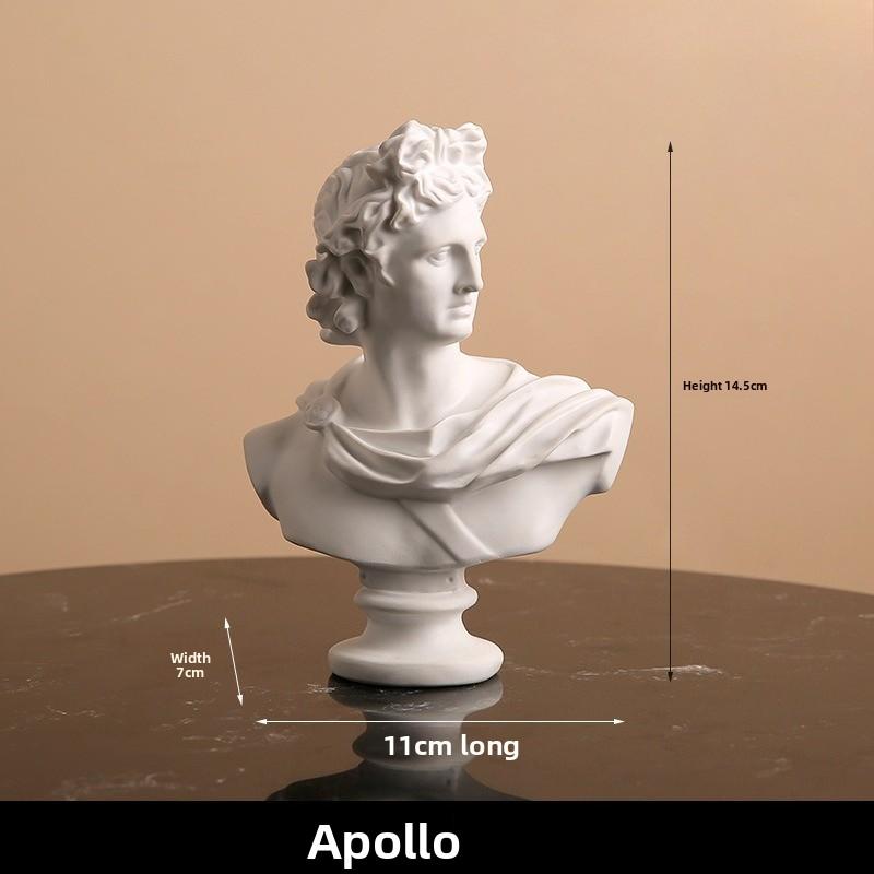 Nordic Greek Resin Statue David Harp Lady Art Sketch Still Life Decor