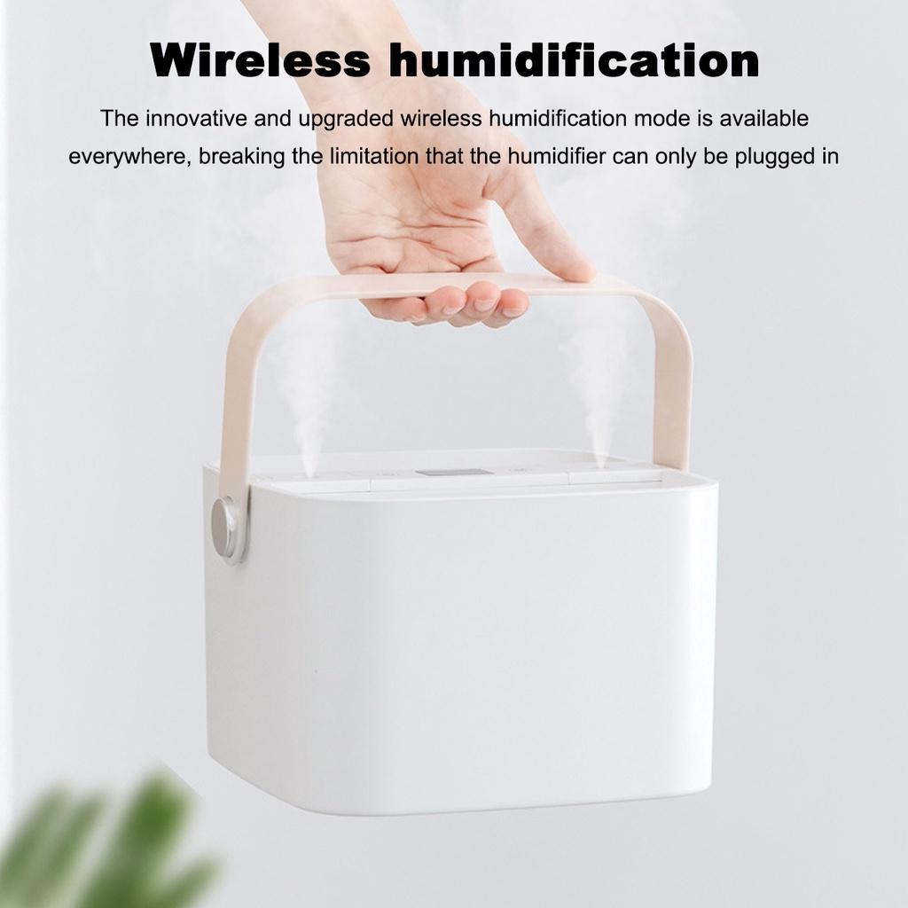 2.5L Double Nozzle Air Humidifier Rechargeable Portable Mist Maker Fogger 3.7V With LCD Display Essential Oil Aroma Diffuser Ultrasonic Humidifiers