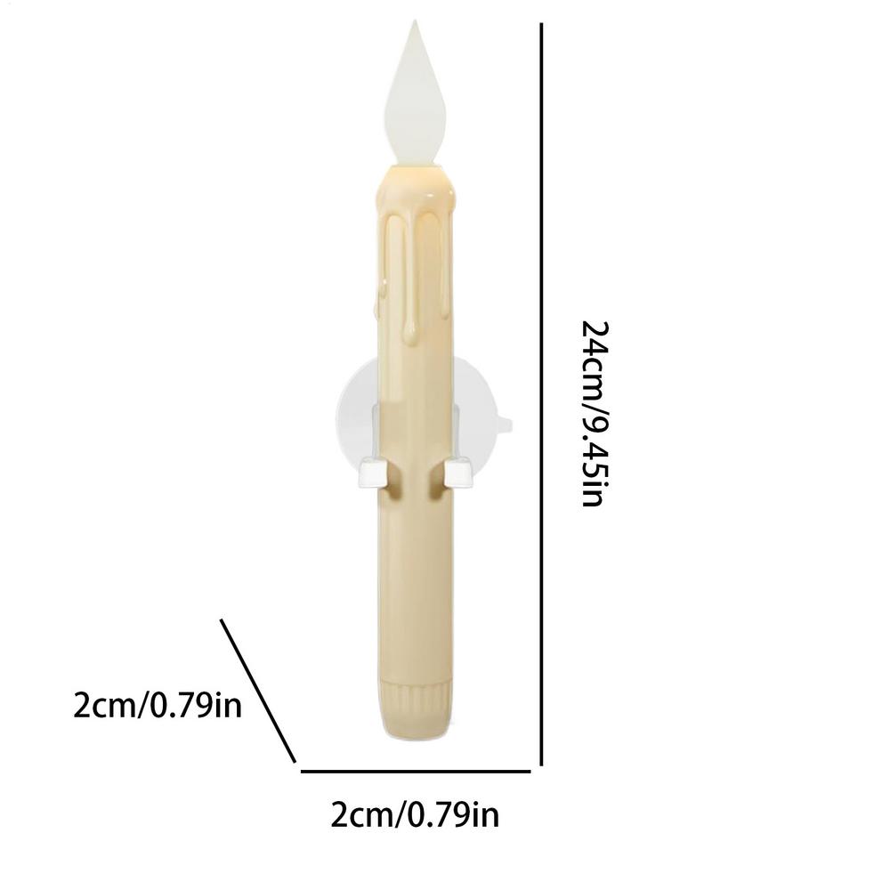 4PCS Window Candles LED Dusk To Dawn Window Candles With Sensor Flickering Flameless Battery Lamp with Suction Cup