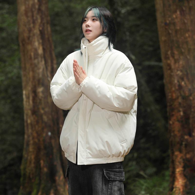 Stand-up Collar Padded Clothes Are The Same for Men and Women. Winter Down Padded Jackets Are Loose and Thickened Padded Clothes. Couples