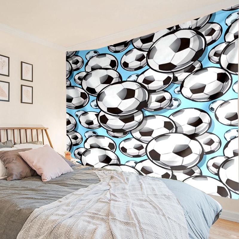 Soccer Ball Pattern Background Tapestry Room Decoration Wall Hanging for Living Room Bedroom, dormitory, Birthday and Christmas gifts