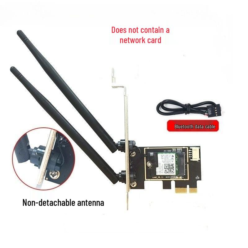 NGFF M2 to PCIe Wireless Network Card Adapter with Antenna Backplate