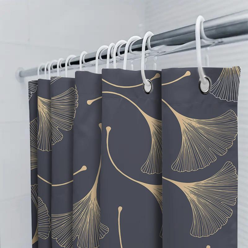 Elegant Bath Shower Curtain Geometric Gold Design For Modern Bathroom Decor