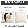 1/4Pcs Santa Claus, Snowman, Patterned Printed Pillowcase, Sofa Cushion Cover, Christmas Decoration, (Without Pillow Core)
