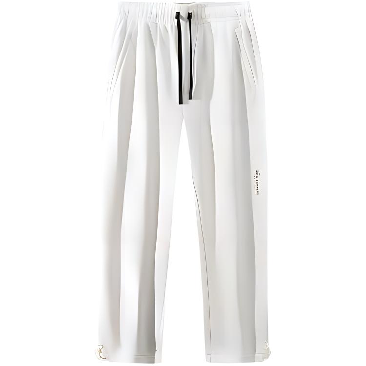 

Anta Training Series Casual Simple Solid Color Loose Fit Straight Leg Knitted Sports Pants Men bottoms Fish-Belly-White 152447339S-1 L