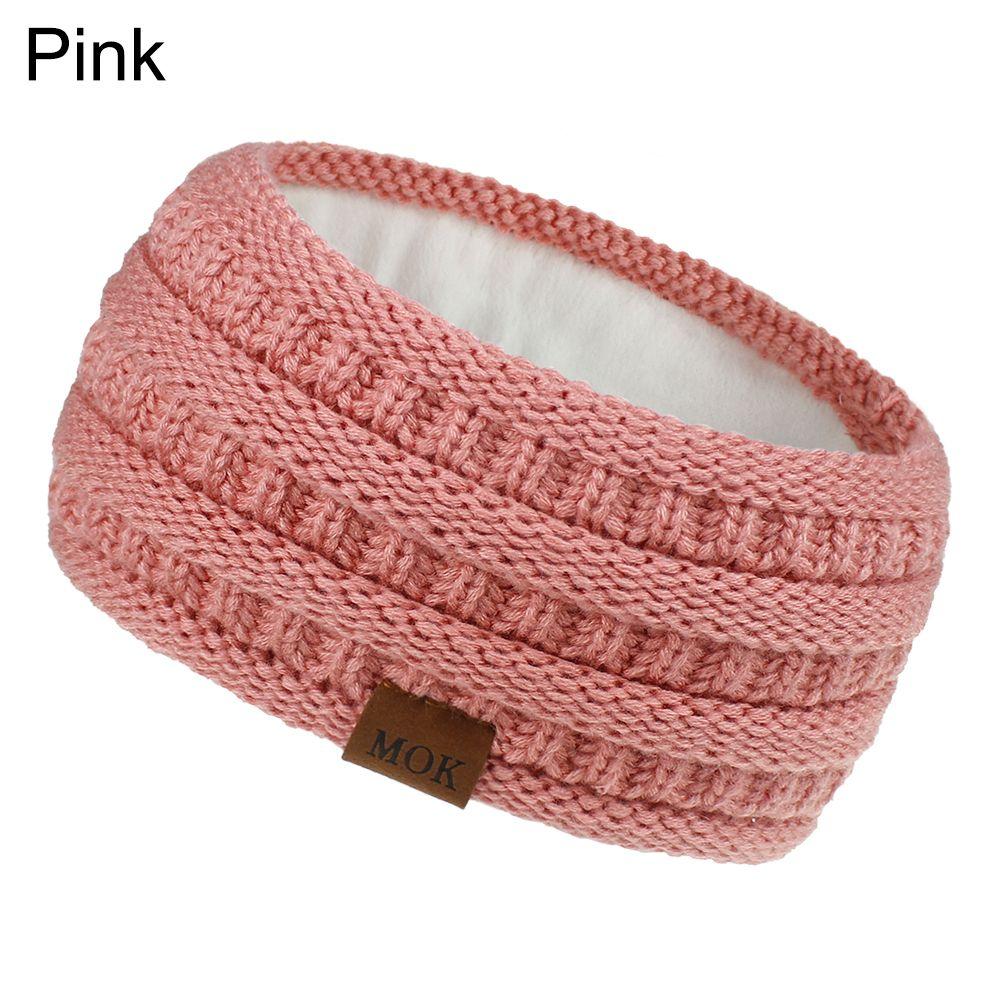 Warme Stretch Haaraccessoires Stirnband Gestrickt Haarband Ohrwärmer Stirnbänder für Frauen Fleecegefüttert