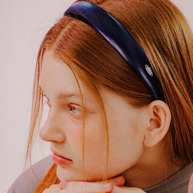 Mellotory einfacher glänzender Haarreif (Marine)