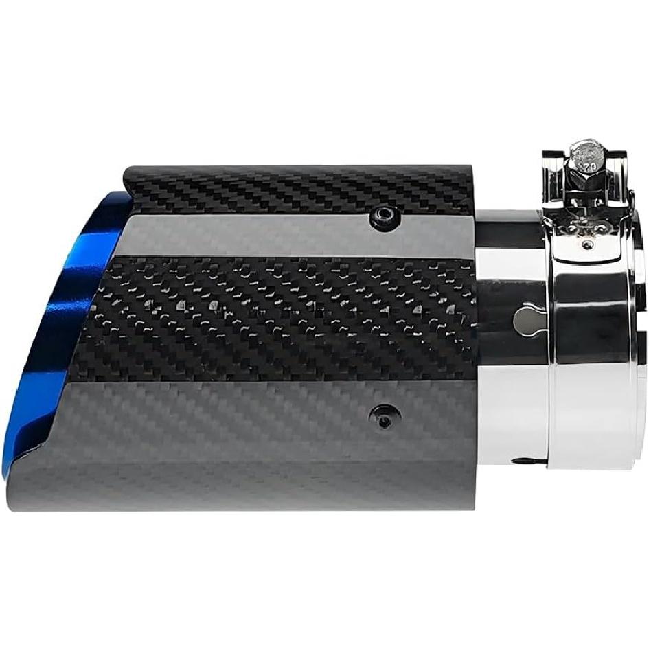 3-Inch Inlet 4-Inch Outlet Car Exhaust Tips Fit For 74-76 Mm OD Carbon Fiber Tailpipe Exhaust Pipe Tail Need Height>2.2Inch Widht>4.4 Inch