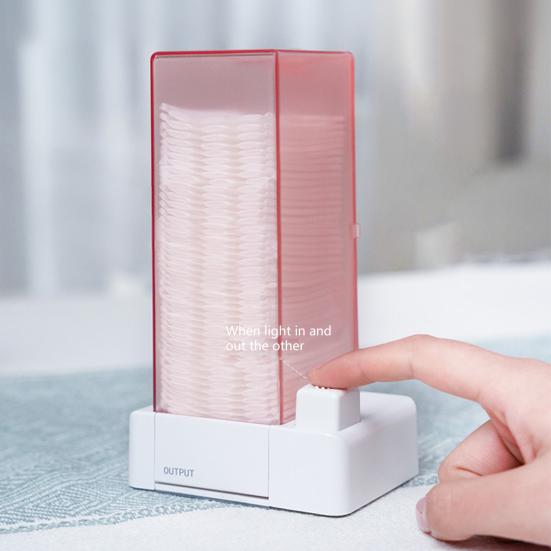 Storage Box Detachable Dust-proof Rectangular Reusable Plastic Auto Cotton Pad Dispenser Household Supplies