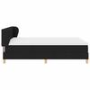 Box Spring Bed with Headboard Black 140 x 190 cm Fabric