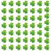 Set of 50 Patricks Day Shamrock Sticker Adhesive Plant Decal Paper Texture for Craft and Home Decoration Top Sale