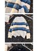 Unisex Striped Polo Collar Sweater - Trendy Autumn/Winter Knitwear for Men & Women