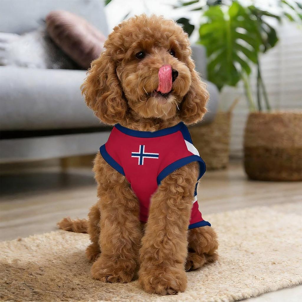 Pet Sports Shirt Soccer Themed Sleeveless Dog Jersey Lightweight Comfortable Fit for Small Medium Dogs Suitable for Outdoor Activities