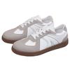 Takeaway large-size flat-bottomed casual lace-up sports-style single shoes, spring and autumn 2025 new Korean version of lace-up German training wom