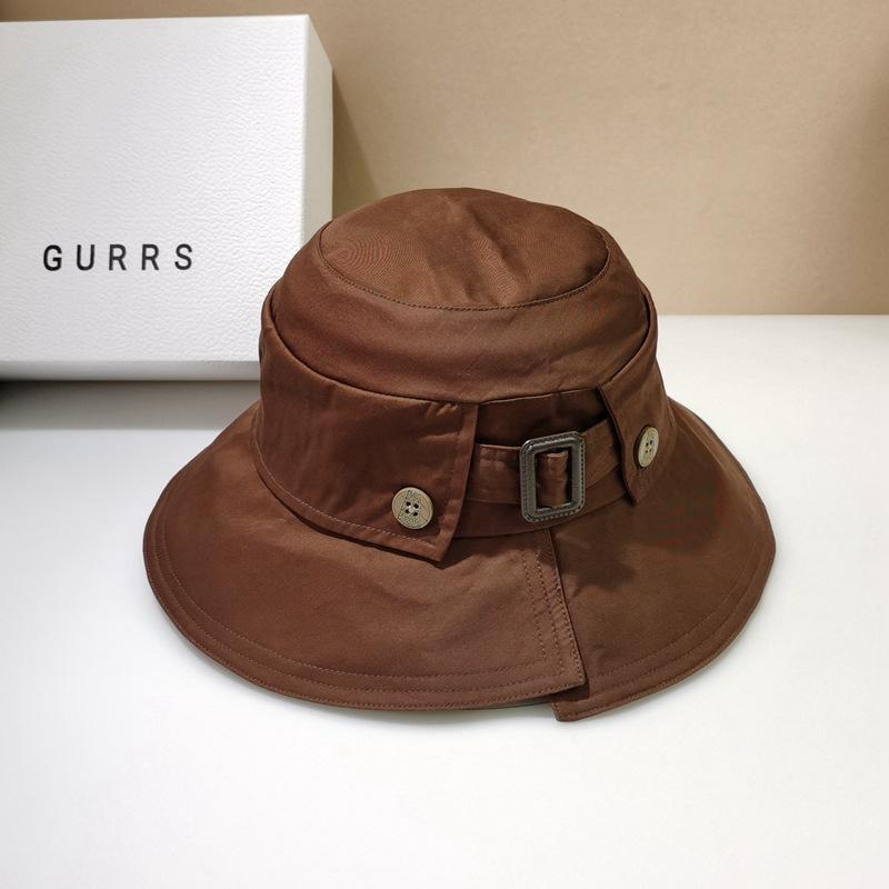 Deisgner Brand Belt Buckle Bucket Hat Spring Summer Women Sunscreen Gorras Japanese Style Fisherman Hat Beach Sun Hats