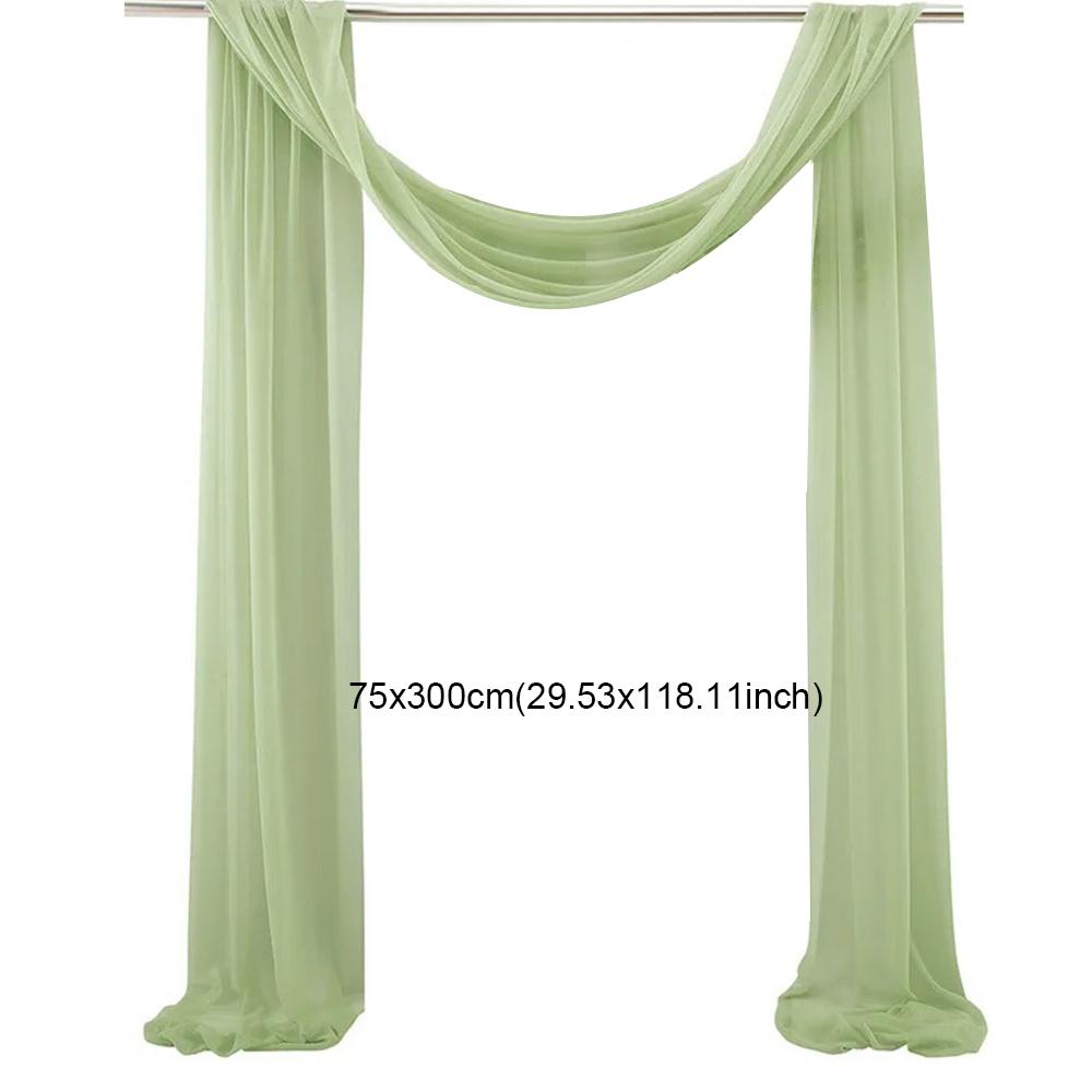 

Runtowo Wedding Arch Chiffon Sheer Drapes ,Wedding Arch Backdrop, Wedding Ceremony Party Background Decor Babay Shower