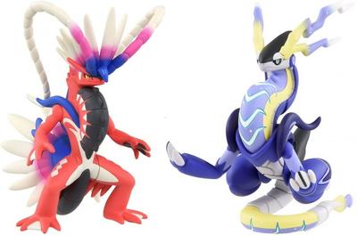 Set de 2 figuras de juguete de Pokémon Moncolle ML-29 Koraidon y Miraidon ML-30 de Takara Tomy Pocket Monster.