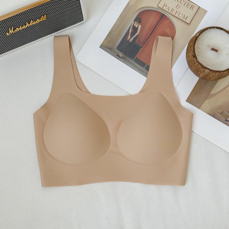 Invisible Non-See-Through Women's Sports Bra Wire-Free Push-Up Seamless Vest