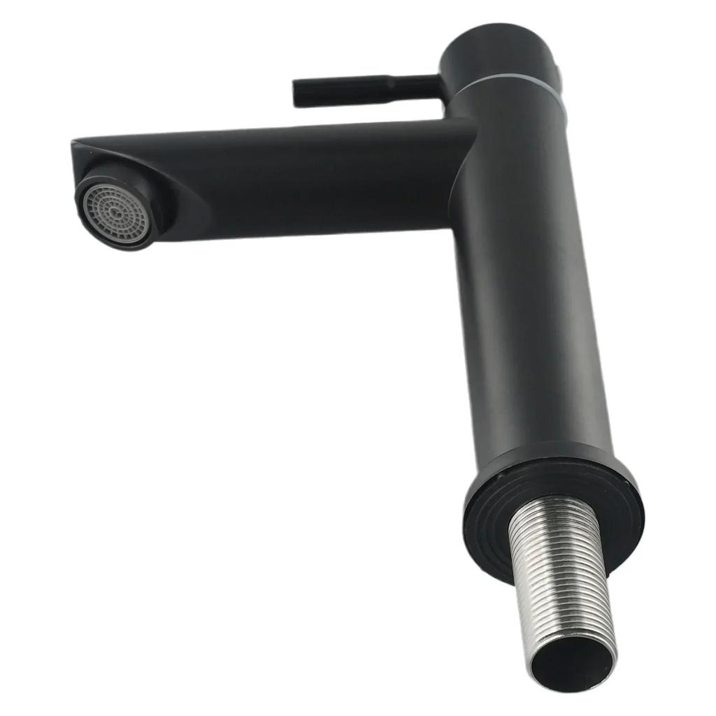 Black Basin Kitchen Bathroom Single Cold Sink Tap Cold Matte Sink Faucet Taps G1/2 Installation Thread Bathroom Accessories