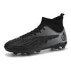 Professional Unisex Soccer Shoes Spikes Long Spikes Ankle Soccer Boots Outdoor Turf Soccer Shoes EU Size 33-46 Futsal Shoes