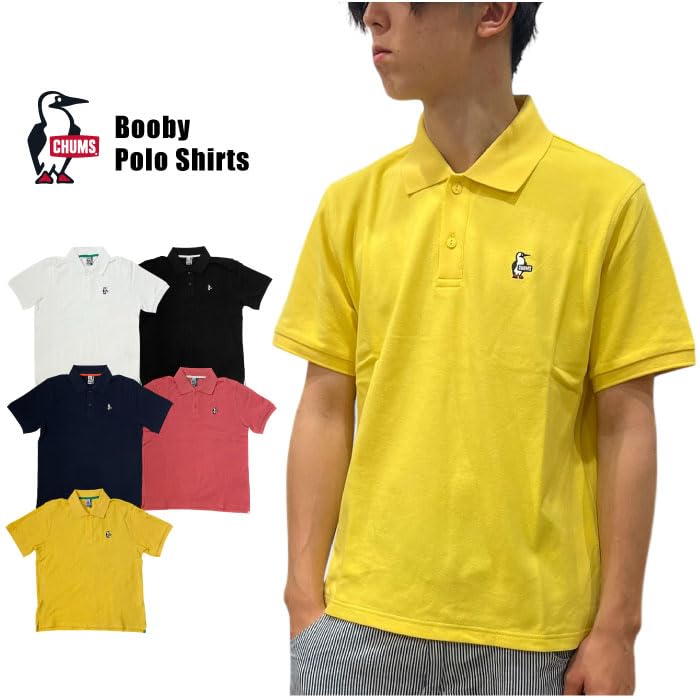 Booby Polo Short Sleeve Polo [Chums] Shirt, Shirt, CH02-1239 (L, K001 Black)