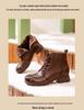 Women's Retro Genuine Leather Ankle Boots, Winter 2025 - Fleece-lined, Soft Sole, Non-slip, Wool Interior, Warm Snow Boots