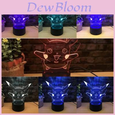 Captivating Pokemon Pikachu Night Light Perfect For Bedroom And Living Room Decor 3d Led With 7 Colors