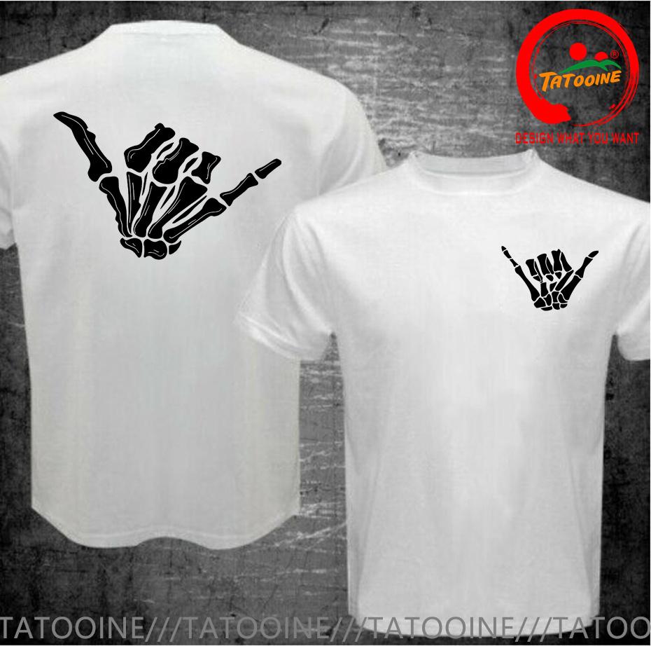 Bone Hand Loose Skeleton Hand T Shirt Unisex Fashion Tshirt Trendy Casual Clothes Summer Hip Hop Sportswear Street Tops Tee Shirt