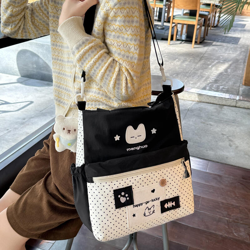 Women's Crossbody Bag Handbag Middle School Students' School Bag Large Capacity Shoulder Bag