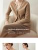 100% Pure Cashmere Women's V-neck Buttoned Cardigan Sweater - 2026 Autumn/Winter Collection