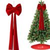 Riesige Schleife für den Weihnachtsbaum, große wiederverwendbare Ornamente, riesige Weihnachtsbaumschleife für den Innenbereich, Haustür, Treppenhaus, Zaun